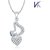 V. K Jewels Valentine Heart Rhodium Plated Pendant - Ps1043r by Vkjewelsonline 