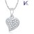 V. K Jewels Classic Heart Rhodium plated Pendant -  PS1044R 