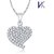V. K Jewels Sweet Heart Rhodium Plated Pendant -  PS1052R