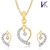 V. K Jewels Mango Shaped Gold Pendant set with Earrings -  PS1020G