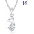 V. K Jewels Passionate Rhodium Plated Solitaire Pendant Set With Earrings-p by Vkjewelsonline 