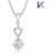 V. K Jewels Demure Shy And Reserve Rhodium Plated Solitaire Pendant Set Wit by Vkjewelsonline 