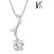V. K Jewels Rhodium Plated Solitaire Pendant With Earring Set-ps1039r by Vkjewelsonline 
