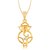 V. K Jewels DHARMIK GANESH Pendant gold and Rhodium plated -  PS1025G