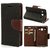 Mercury Wallet Dairy Flip Cover for Samsung Galaxy J7  Brown + Tempered Glass by Mobimon
