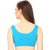 Hothy Women's Non-Padded Sports Bra (Cyan,Blue  Beige Pack Of 3)