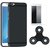 Motorola Moto C Stylish Back Cover with Spinner, Tempered Glass