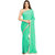Women's  Green Georgetta Sari With Dhupian Blouse Pieces					
