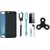 Samsung J7 Pro Silicon Slim Fit Back Cover with Free Spinner, Selfie Stick, Tempered Glass, Earphones and LED Light