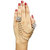 JewelMaze Gold Plated White Pearl Austrian Stone Tassel Chain Double Finger Ring-FAJ0152 for Women