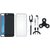 Motorola Moto C Stylish Back Cover with Spinner, Silicon Back Cover, Selfie Stick, Earphones and USB Cable