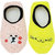 Neska Moda Premium Kids 2 Pair Cotton Yellow Pink Loafer Socks For 1 To 2 Years SK425