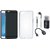 Motorola Moto C Plus Silicon Slim Fit Back Cover with Memory Card Reader, Silicon Back Cover, Earphones and OTG Cable