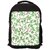 Green Leaves Pattern Cream Digitally Printed Laptop Backpack