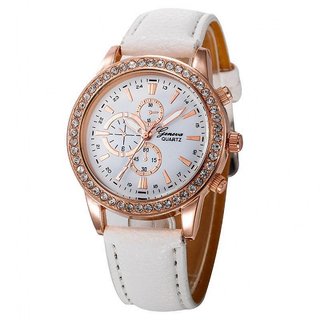 Leather belt wrist watch deals