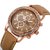Wonder Round Cronograph Pettern Khakhi Leather Belt Wrist Watch For Women (92)