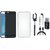 Motorola Moto E4 Cover with Memory Card Reader, Silicon Back Cover, Selfie Stick, Earphones and USB Cable