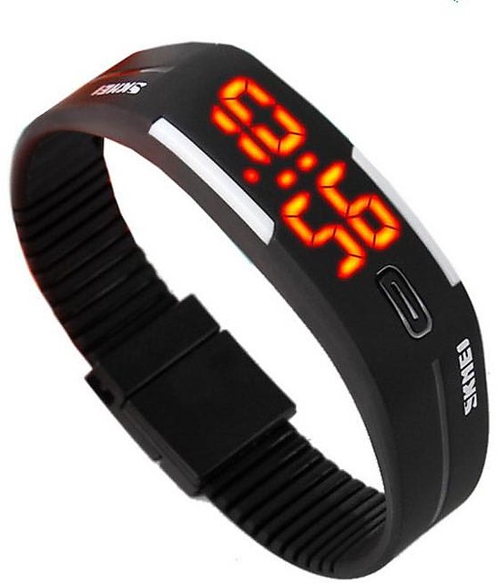 Varni retail led 2025 black rubber digital watch