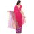 Triveni Pink Georgette Printed Saree With Blouse