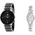 IIK Collection Black-Silver and Glory Silver Chain Women Watches Couple For Men and Women