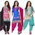 The Four Hundred Women's Cotton Printed Free Size Unstitched Regular Wear Kurti Material (Combo pack of 3)