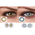 i-look Brown & Aqua Colour Monthly(Zero Power) Contact Lens