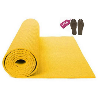 Buy Yoga Mat 183 Cm X 61 Cm X 0 5 Cm Yellow Non Slip Surface Online 649 From Shopclues