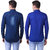 Cavender Combo of Denim Blue  Cotton Blue Slimfit shirts