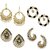 Asmitta Gleaming Dangle  Drop Gold Plated Combo of 4 Earring For Women