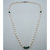 Malachite 6 mm Plain Round beads and Fresh water Pearl 18 inches Necklace with Magnetic Clasp