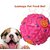 W9 High Quality Dogs Interactive Squeaky Giggle Quack Dog Toy Ball Pet Food Dispenser Dog Pet Products-Medium (Pink)