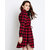 Meia Black and Red Check Western Cotton Tunic