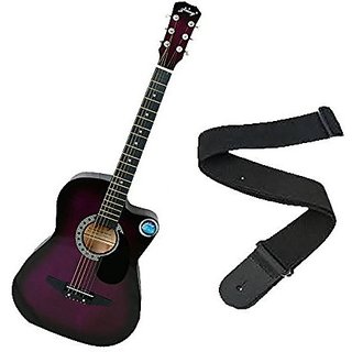 Buy Jixing Acoustic Guitar with Strap Purple Online 2760 from ShopClues