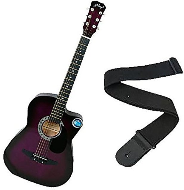 Purple Acoustic Guitar Strap - Buy Jixing Acoustic Guitar With Strap Purple Online 3974 From Shopclues
