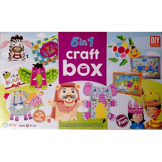 Buy Ekta Diy 6 In 1 Craft Box For The Learning Kids No Adhesive