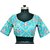 Stitch O Fab Aqua green zari embroidery women blouse-138 SOFazewb138