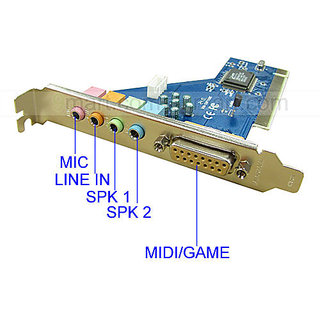 Online 4 Ch Game 3D Audio PCI Internal PC Sound Card with ...