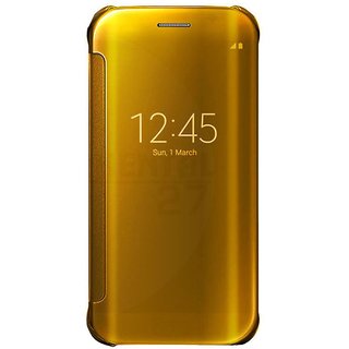 Buy Samsung Galaxy J7 Pro Flip Cover By Clickaway Golden Online