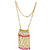 The Pari PinkGolden Non Plated Necklace Set For Women