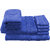 Welhouse India Family Pack 8 Piece Cotton Towels Set - Royal Blue