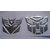 Transformers Autobots  Decepticon 3D soft Sticker Emblem Decal Bike Car Door Silver
