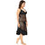 Be You Black Solid Women Nighty with Robe
