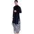 Larwa Men's Black Relaxed Fit Ethnic Wear