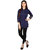Boutique Ever Casual Rayon Blue Color Women's Top