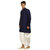 Larwa Men's Navy Relaxed Fit Ethnic Wear