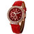 JM Platinum Analog red Dial Women's Watch(JMRD158)