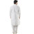 Larwa Men's White Relaxed Fit Ethnic Wear