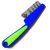 W9 Imported High Quality Toothed Flea Comb Cleaning Grooming Brush Hair Tool (Blue Green)