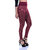 Timbre Skinny Fit Denim Printed High Waist Strachable Lycra Maroon Jeggings