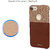 Stuffcool Eto Elegent  Stylish PU Leather Back Case Cover for iPhone 7 / iPhone 6 / 6s - Brown